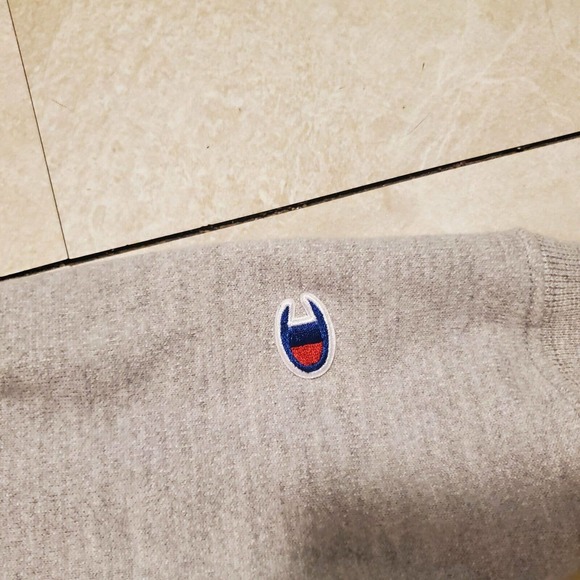 Vintage Champion Logo Spell Out Reverse Weave Sweater Sweatshirt Size S Small - Picture 9 of 10